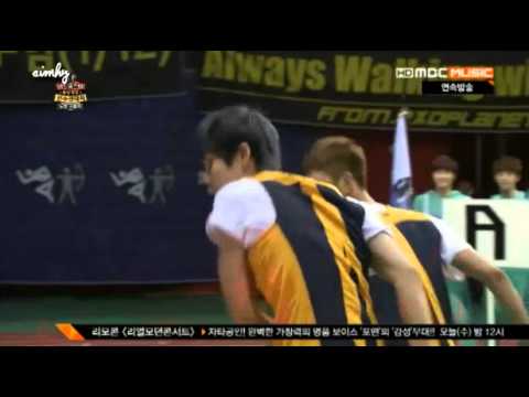 130220 AOA and B.A.P cheer leading