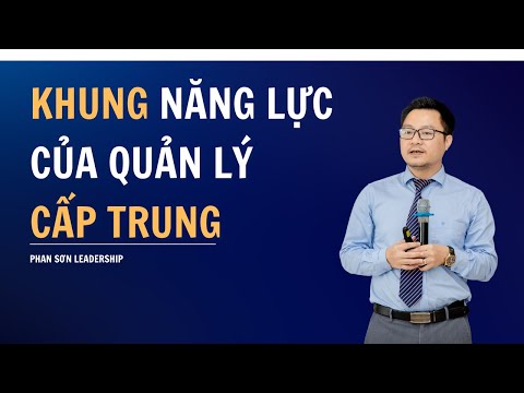 Khung năng lực của QUẢN LÝ CẤP TRUNG ｜PHAN SƠN｜Quản trị nhân sự