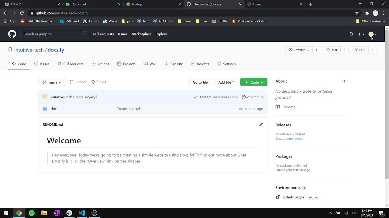 Setting Up Docsify to Create a Simple Website