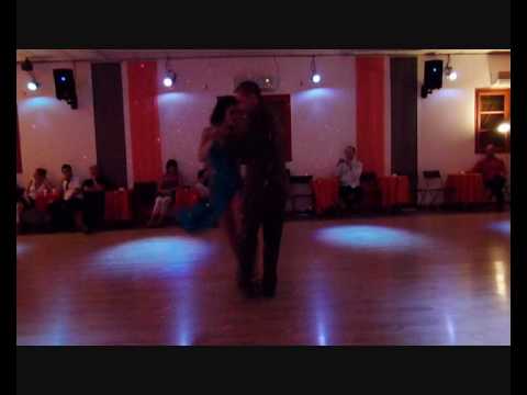  Cristina Sosa  and  Daniel Nacucchio  are  dancing  to  the  tango  "  Yuyo Brujo  "