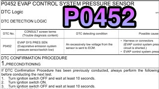 HOW TO DIAGNOSE P0452 EVAP CONTROL SYSTEM PRESSURE SENSOR | QR25DE ENGINE