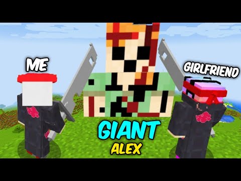 Me And My Girlfriend Becoming Ninja’s To Defeated Giant Alex in Minecraft…