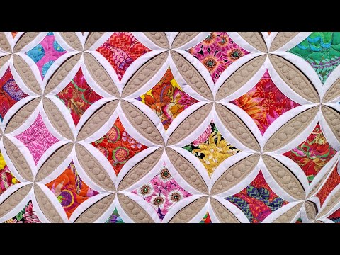 Making large Cathedral Windows Quilt for the Festival of Quilts #festivalofquilts