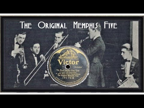 "Tin Roof Blues" ~ Original Memphis Five - 1917 Jazz (Victor Victrola IVa Phonograph)