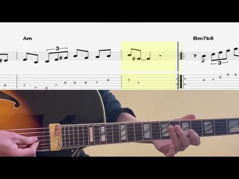 5 Minor 2 5 1 Jazz Licks In Am - George Benson Picking Style