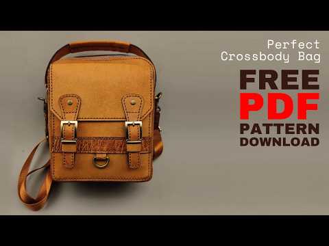 How to make a perfect leather messenger Bag (Crossbody bag) | Free Pattern