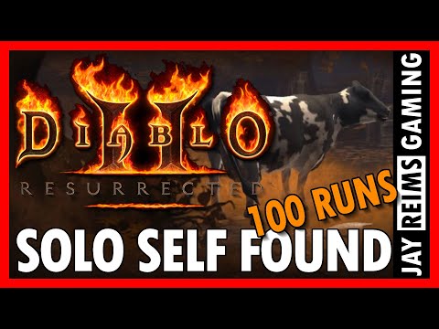 20 hours of Hell Cow Level 100 Runs SSF | Diablo 2 Resurrected