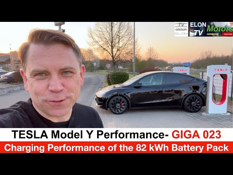 TESLA Model Y Performance GIGA23 -  Charging Curve of the 82 kWh Battery Pack explained