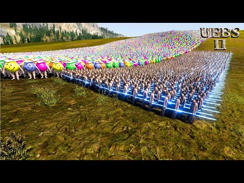 10,000 JUICE MEN GUARD 2,000 LASER KNIGHTS vs 3,000,000 ZOMBIES | Ultimate Epic Battle Simulator 2