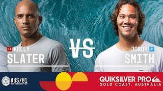 Kelly Slater vs. Jordy Smith - Quiksilver Pro Gold Coast 2017 Round Five, Heat 4