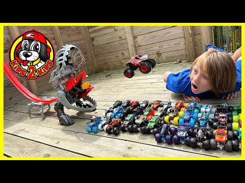 Monster Jam ThunderROARus Drop Playset (ft. 2023 World Finals 9 Truck Jump WORLD RECORD!)