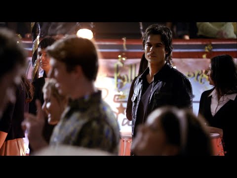 TVD 1x12 | Damon watching Elena and Stefan dance | Delena Scenes HD