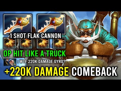 +220K Total Damage Comeback Against Meepo with Instant Delete Flak Cannon Gyrocopter Dota 2