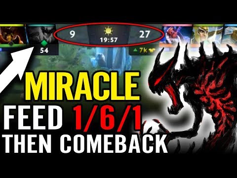Miracle SF Feed and COMEBACK Best Tactic of Miracle- Dota 2