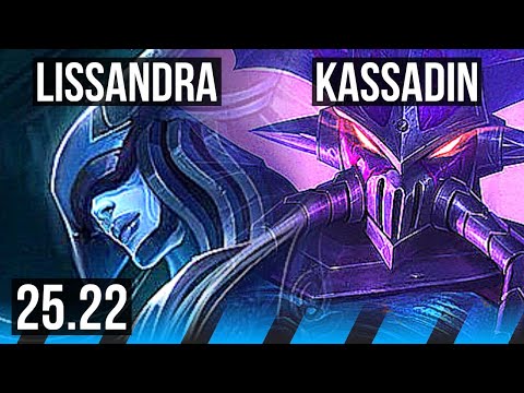 LISSANDRA vs KASSADIN (MID) | 10 solo kills, 13/2/4, Legendary | KR Master | 25.22