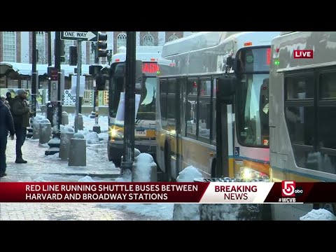 Shuttle buses replacing some MBTA Red Line service