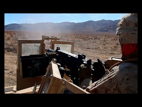 U.S. Marines with Weapons Company, 3/4 Platoon Attack at TA Bullion (B-Roll)