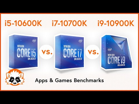 Intel i5 10600K vs. i7 10700K vs. i9 10900K 🤩  Apps & Games CPU Benchmark Comparison