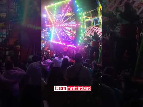 Juego mecánico falló en el parque de Barbosa, Santander, la noche del domingo 10 de enero