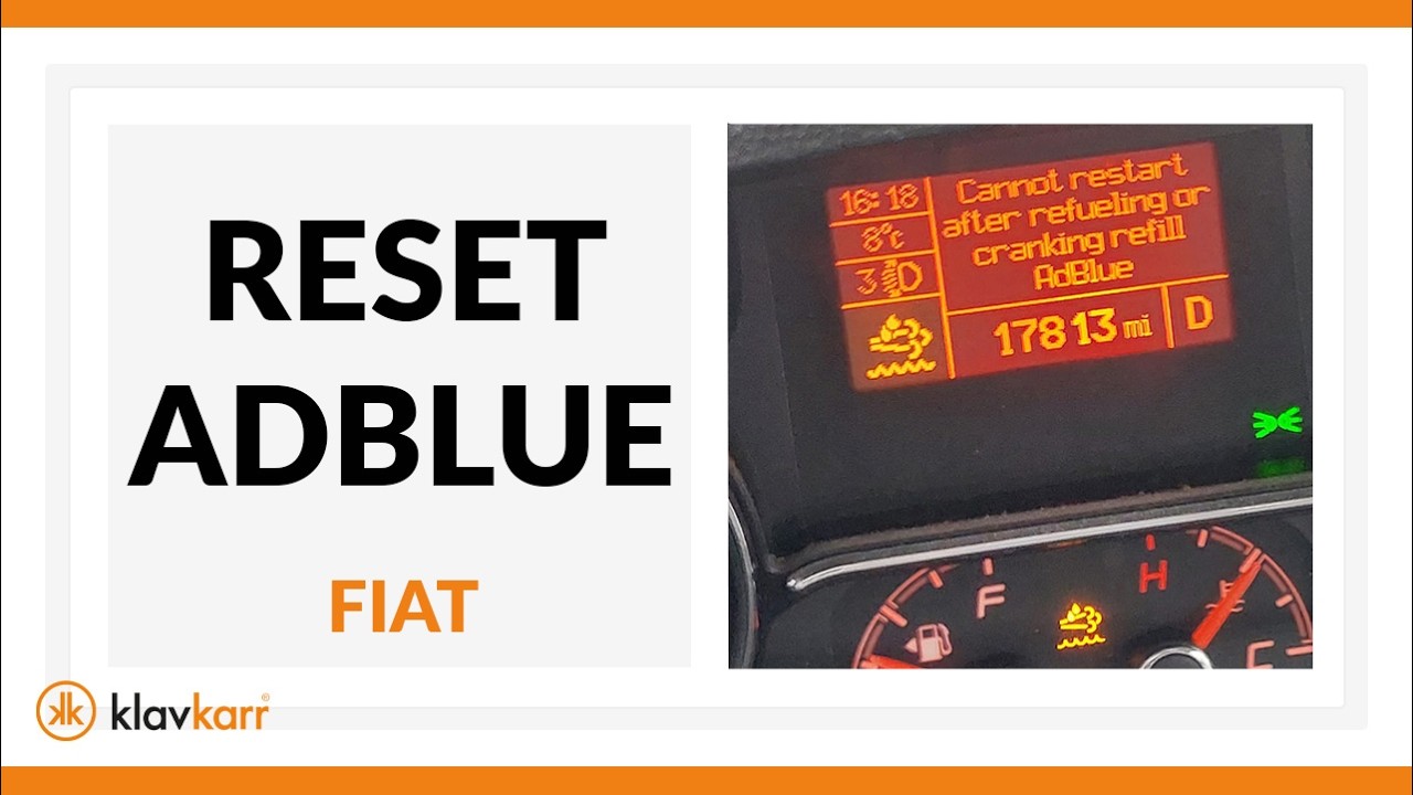 [TUTO] Reset Adblue warning light - FIAT