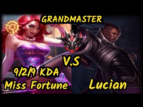 SPY Kobbe (MISS FORTUNE) vs LUCIAN - 9/2/9 KDA BOTTOM ADC GAMEPLAY - EUW Ranked GRANDMASTER