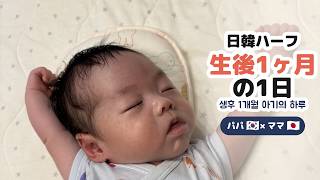 【日韓ハーフ】生後1ヶ月の1日ルーティン
