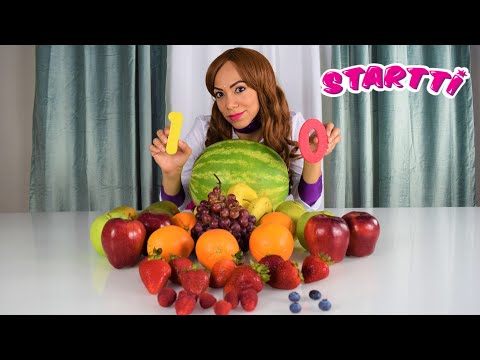 Aprende con Startti a Contar Números 1 - 10 | Cajas Sorpresas con Frutas | Videos Educativos