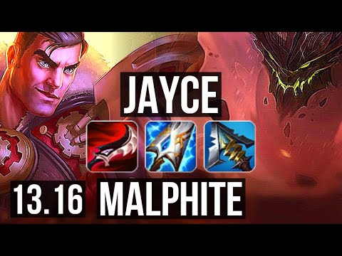 JAYCE vs MALPH (TOP) | 11/0/7, 2.3M mastery, Legendary, 300+ games | KR Master | 13.16