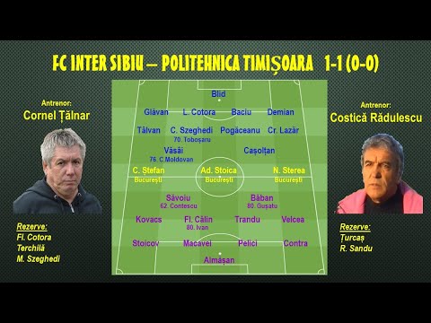 FC INTER SIBIU - POLI TIMIȘOARA 1-1 (0-0) Etapa 4, 29.08.1995 Divizia Națională, REPRIZA 2
