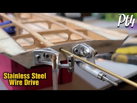 1:20 Scale Wood Hydroplane Build Series Pt5 Wire Drive & Stuffing Tube Installation