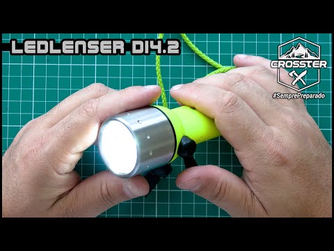Lanterna de mergulho Ledlenser D14.2 profundidade 60 metros 400 lúmens - Video