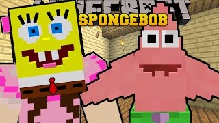 Minecraft: SPONGEBOB (BECOME SPONGEBOB, PATRICK, & SQUIDWARD!) Custom Command