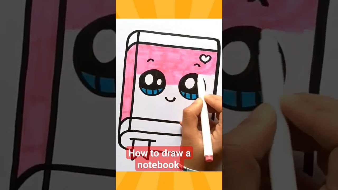 how to draw a notebook 📓 #howtodraw #letsdraw #drawing #notebook