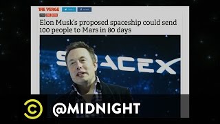 Bruce Campbell, Justin Willman, Nick Swardson - Traveling to Mars - @midnight with Chris Hardwick