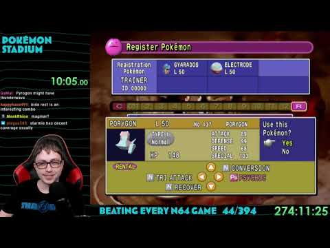 Thabeast Plays Pokémon Stadium part 1