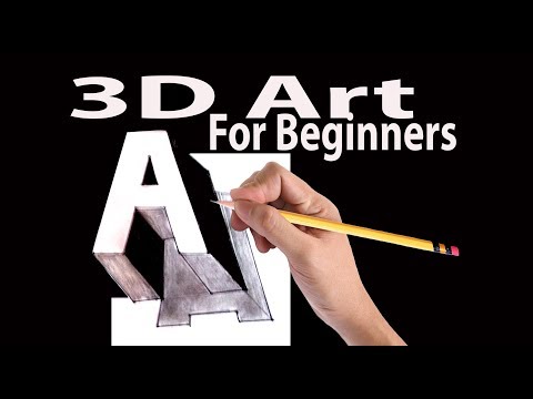 Very Easy!! How To Drawing 3D Floating Letter "A" - Anamorphic Illusion - 3D Trick Art on paper