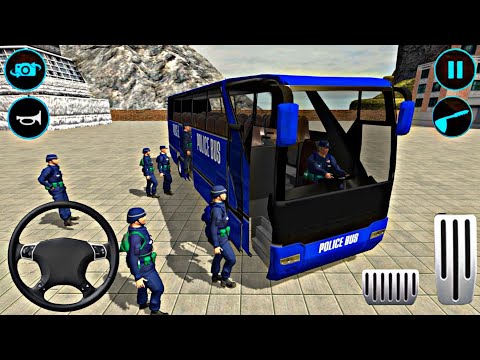 US Police Bus Mountain Driving Simulator 🚌💥 | Crazy Police Bus | Gameplay 12 | Driving GameplaysTv