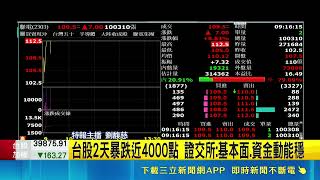 台股暴跌後四萬點保衛戰！融資瘦身籌碼清洗，證交所喊話基本面穩｜三立財經iNEWS