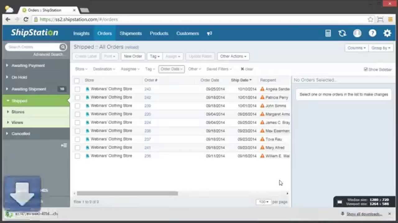 Exporting Data from ShipStation