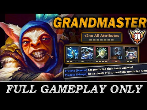 GRANDMASTER Meepo spammer with RANSACK Attributes build  - Full Gameplay Meepo #262