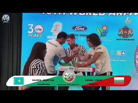Dauren Absattar vs Georgi Kolev | Up to 65 kg | XLVI WORLD ARMWRESTLING CHAMPIONSHIP | 2025
