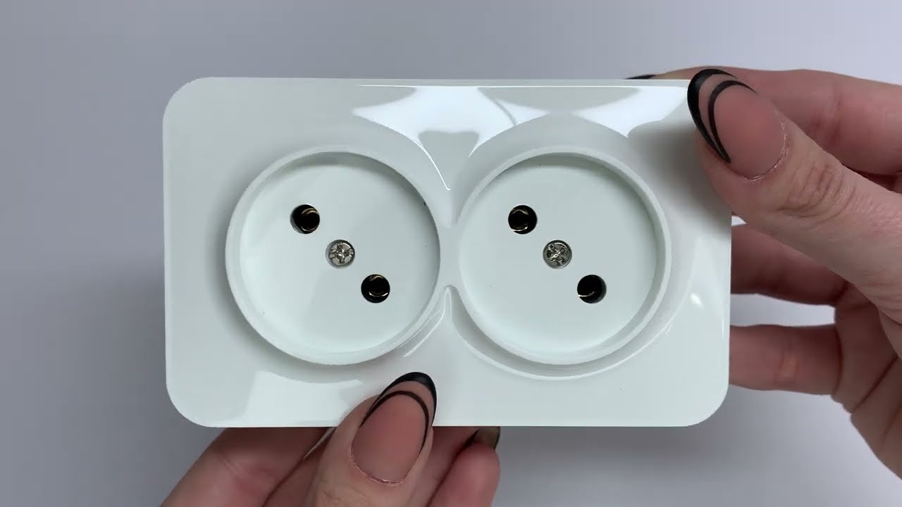 Розетка подвійна накладна б/з біла VIDEX BINERA (VF-BNS22-W)