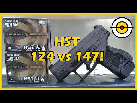 The BEST 9mm Defensive AMMO Made! Federal HST 124 Standard vs +P Ballistic Gel Test With The P365!