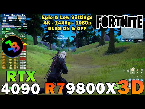 Fortnite | RTX 4090 | Ryzen 7 9800X3D | 4K - 1440p - 1080p | Epic & Low Settings | DX12