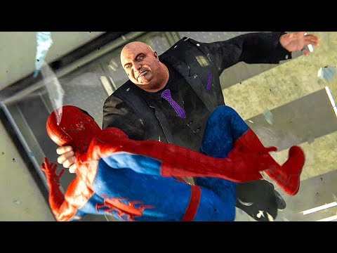KINGPIN vs SPIDER MAN Boss Fight - SpiderMan PS4 PRO [1080p HD]