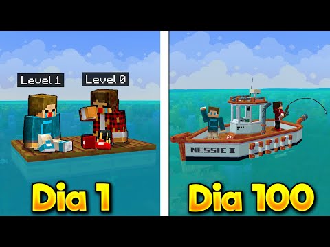 PASSEI 100 DIAS SENDO PESCADOR NO MINECRAFT - O FILME
