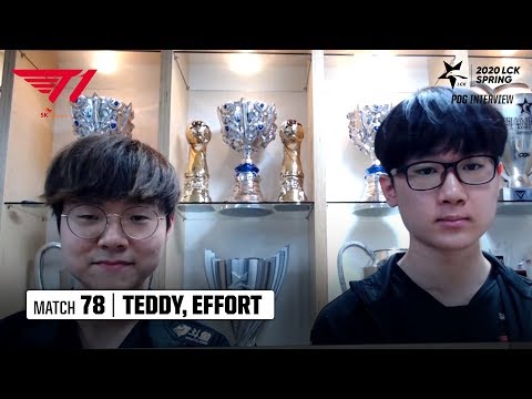 Interview with Teddy, Effort | SB vs T1 04.09 | 2020 LCK Spring