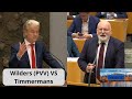 Wilders (PVV) VS Timmermans (GL-PVDA): "U kunt alleen DRAMMEN & SCHELDEN, dat helpt Nederland NIET!"