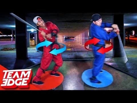 GIANT Spinning Ninja Duel!! Video
