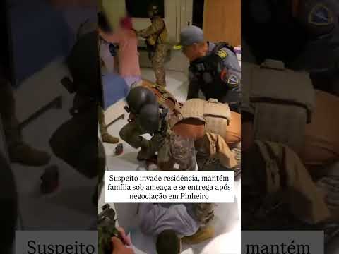 Um homem foi preso suspeito de invadir uma residência e manter uma família refém em Pinheiro